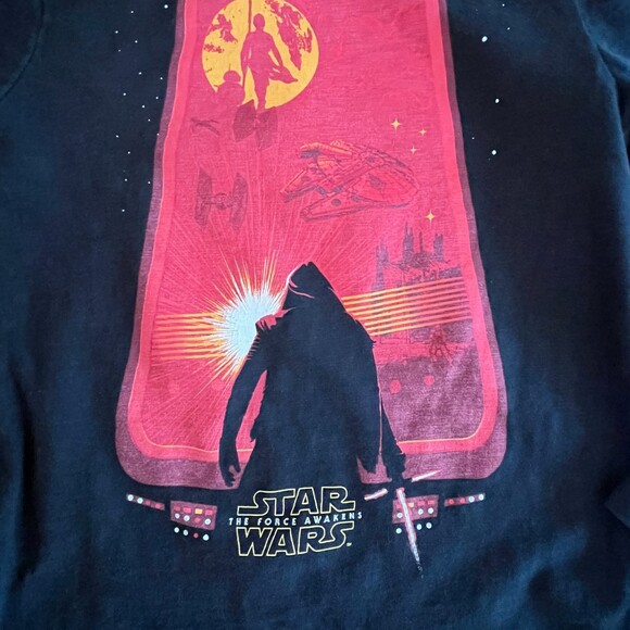 Star Wars x Gap Kids Black Long Sleeve T-Shirt The Force Awakens Small - Picture 3 of 7
